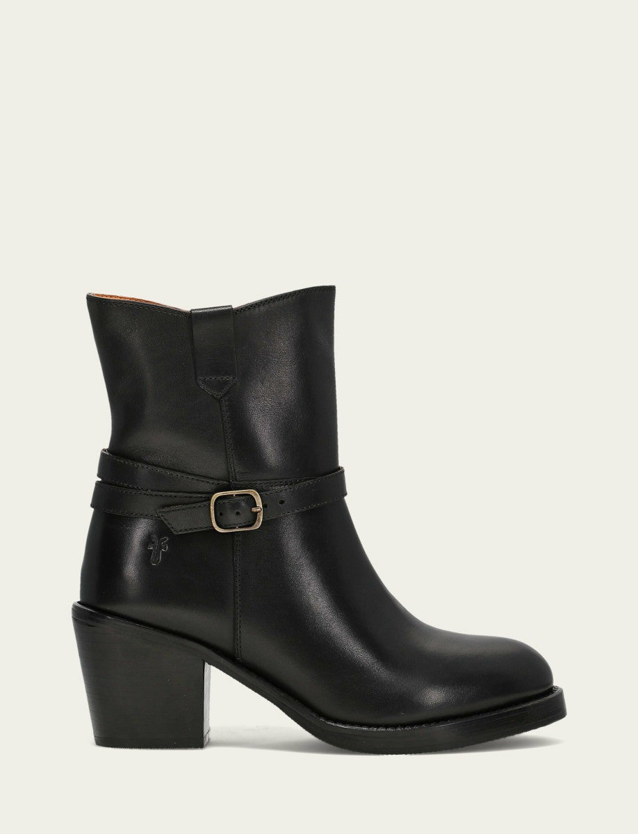 FRYE Women's Black Rylee Belted Inside Zip Boot
