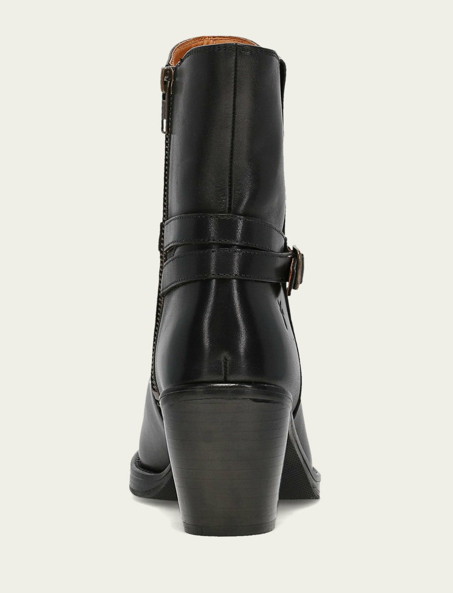 FRYE Women's Black Rylee Belted Inside Zip Boot