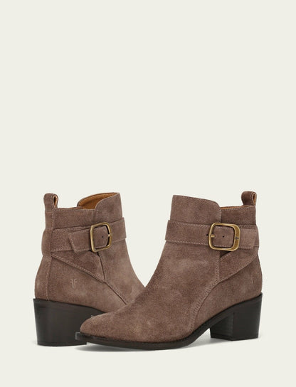 FRYE Women's Taupe Piper Booties