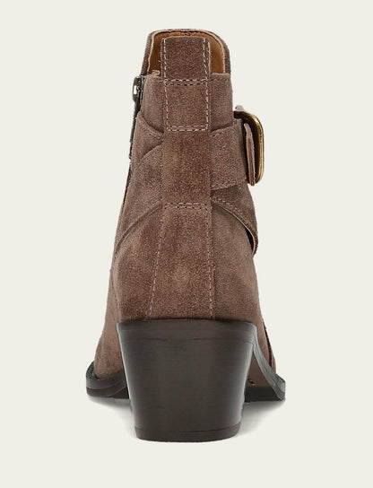 FRYE Women's Taupe Piper Booties