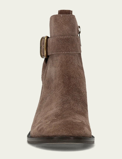 FRYE Women's Taupe Piper Booties