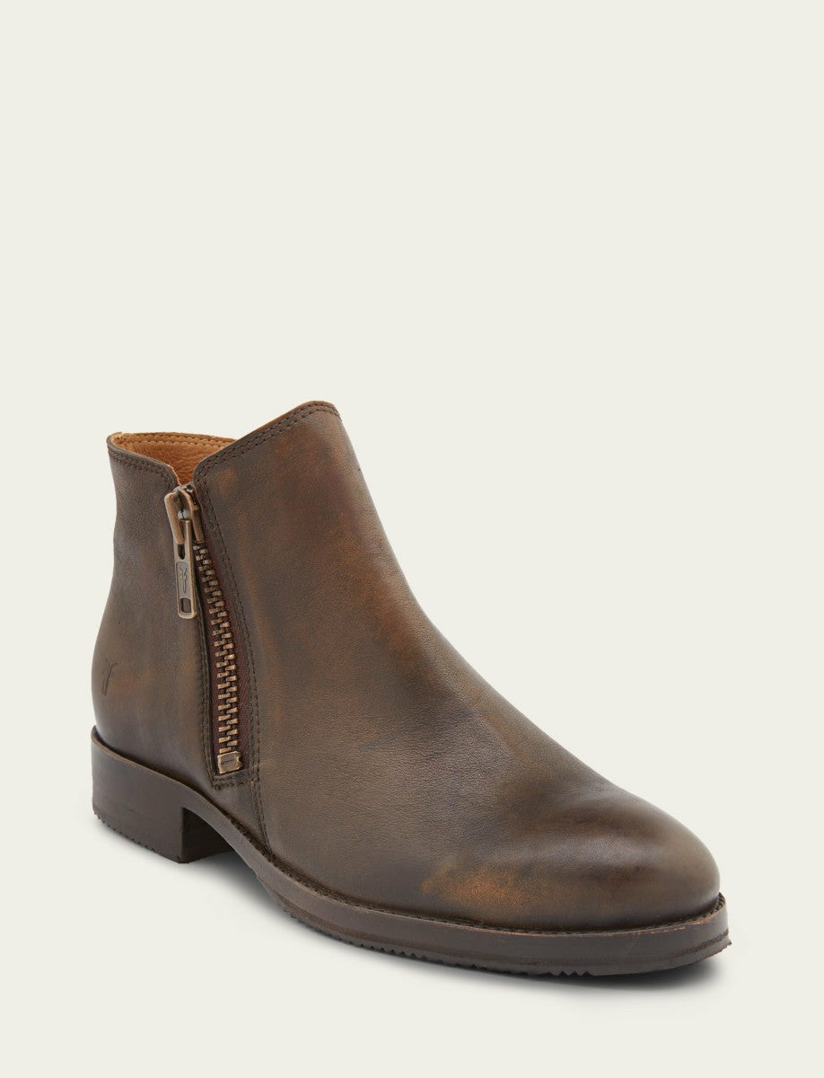 FRYE Women's Dark Brown Madison Moto Shooties