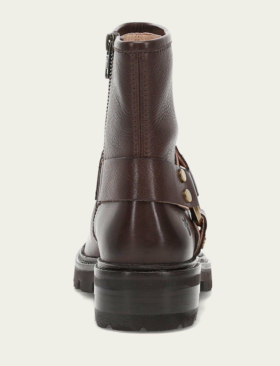 FRYE Women's Chocolate Olivia Harness Short Booties
