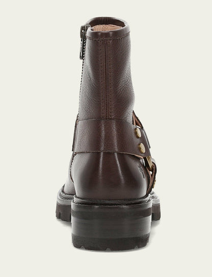 FRYE Women's Chocolate Olivia Harness Short Booties