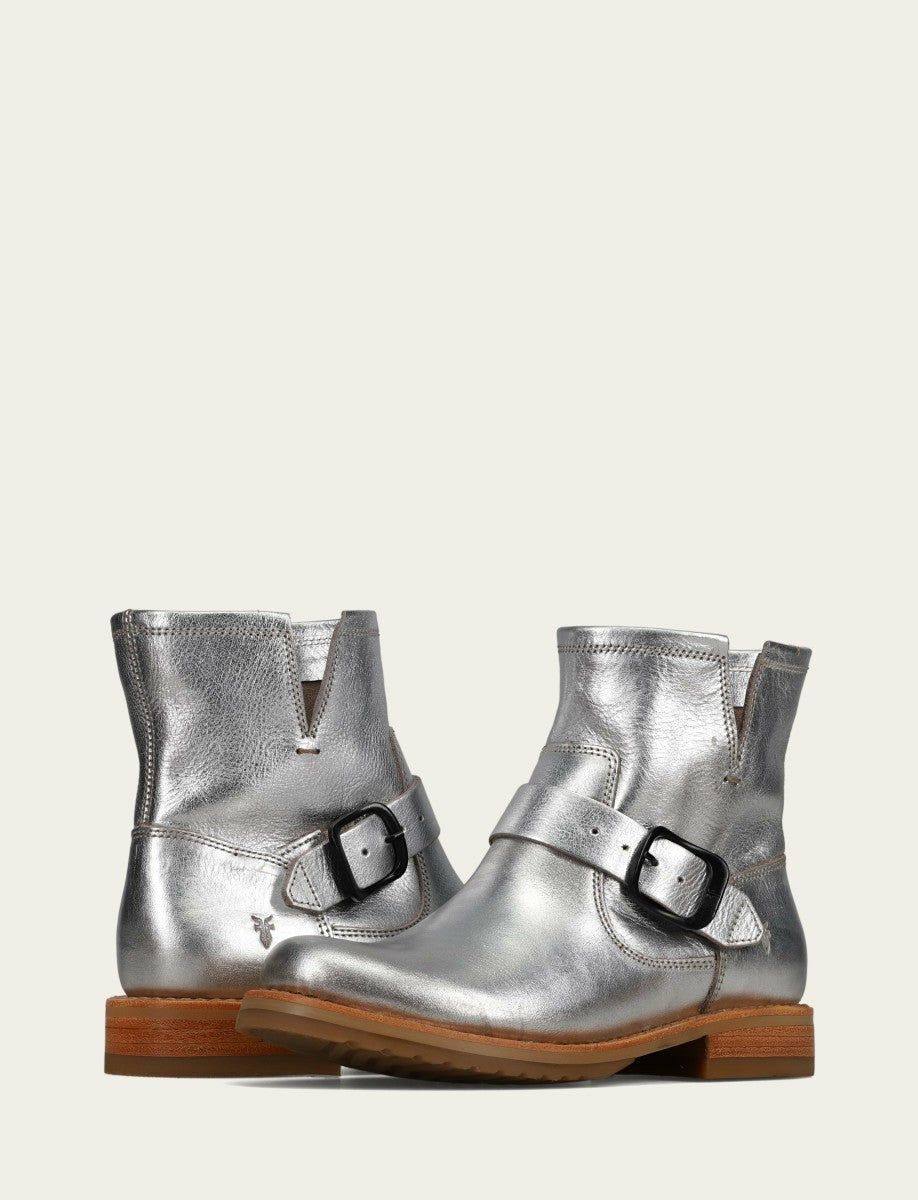 FRYE Women's Silver Veronica Flex Booties