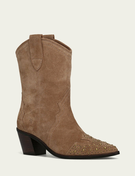 FRYE Women's Almond Sara Wingtip Stud Boot