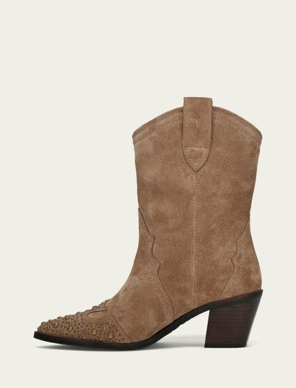 FRYE Women's Almond Sara Wingtip Stud Boot