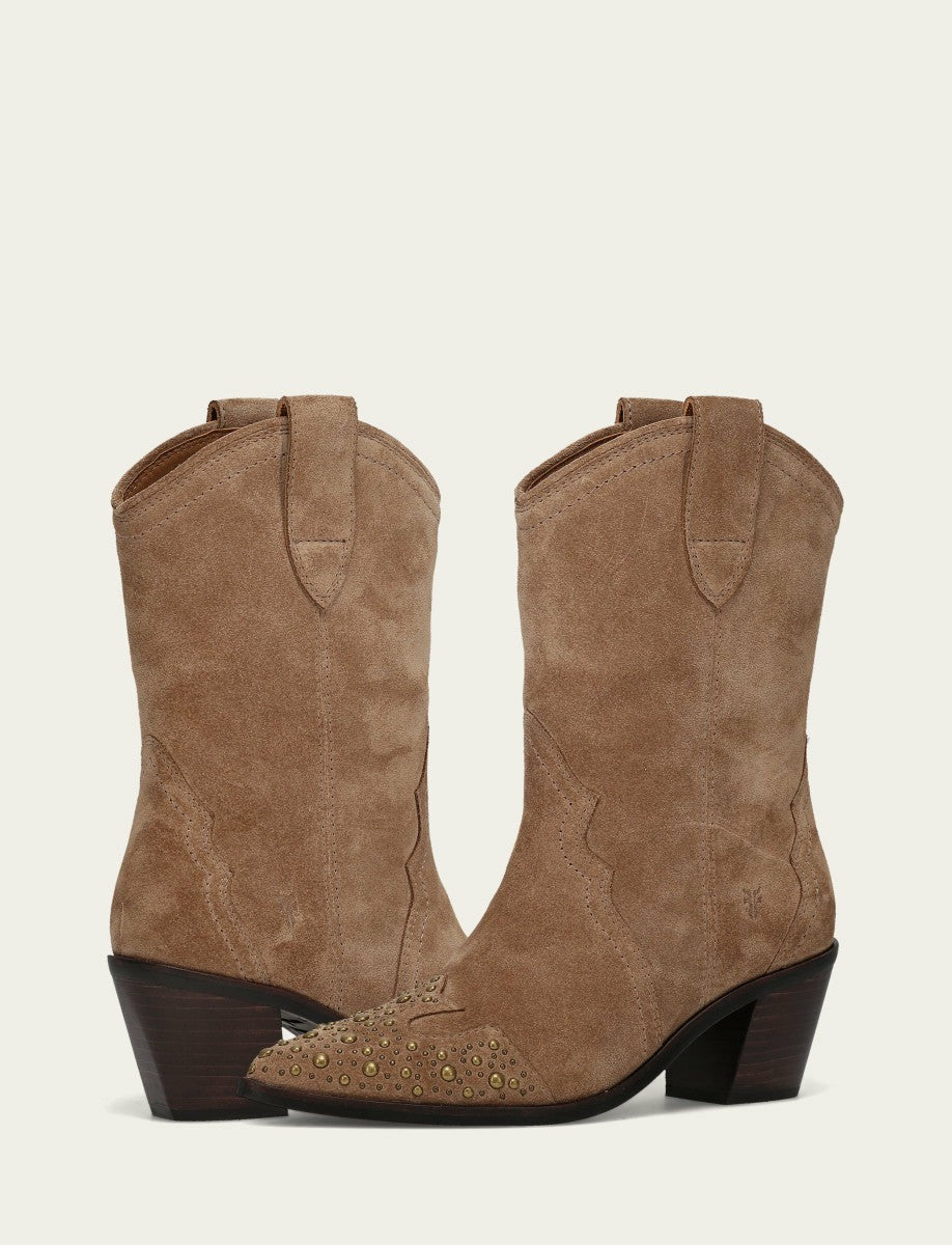 FRYE Women's Almond Sara Wingtip Stud Boot