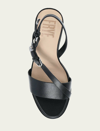 FRYE Women's Black Rachel Buckle Sandals