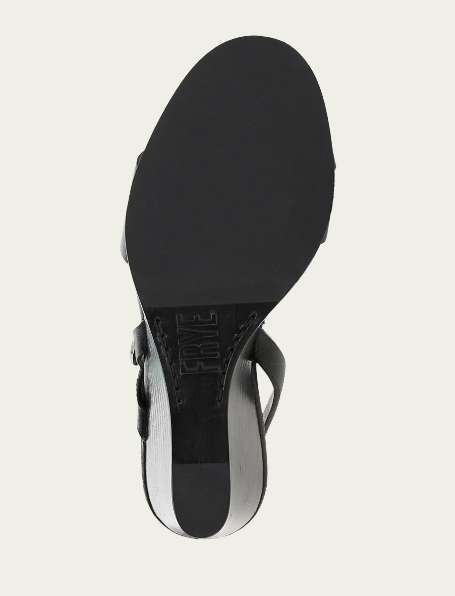 FRYE Women's Black Rachel Buckle Sandals