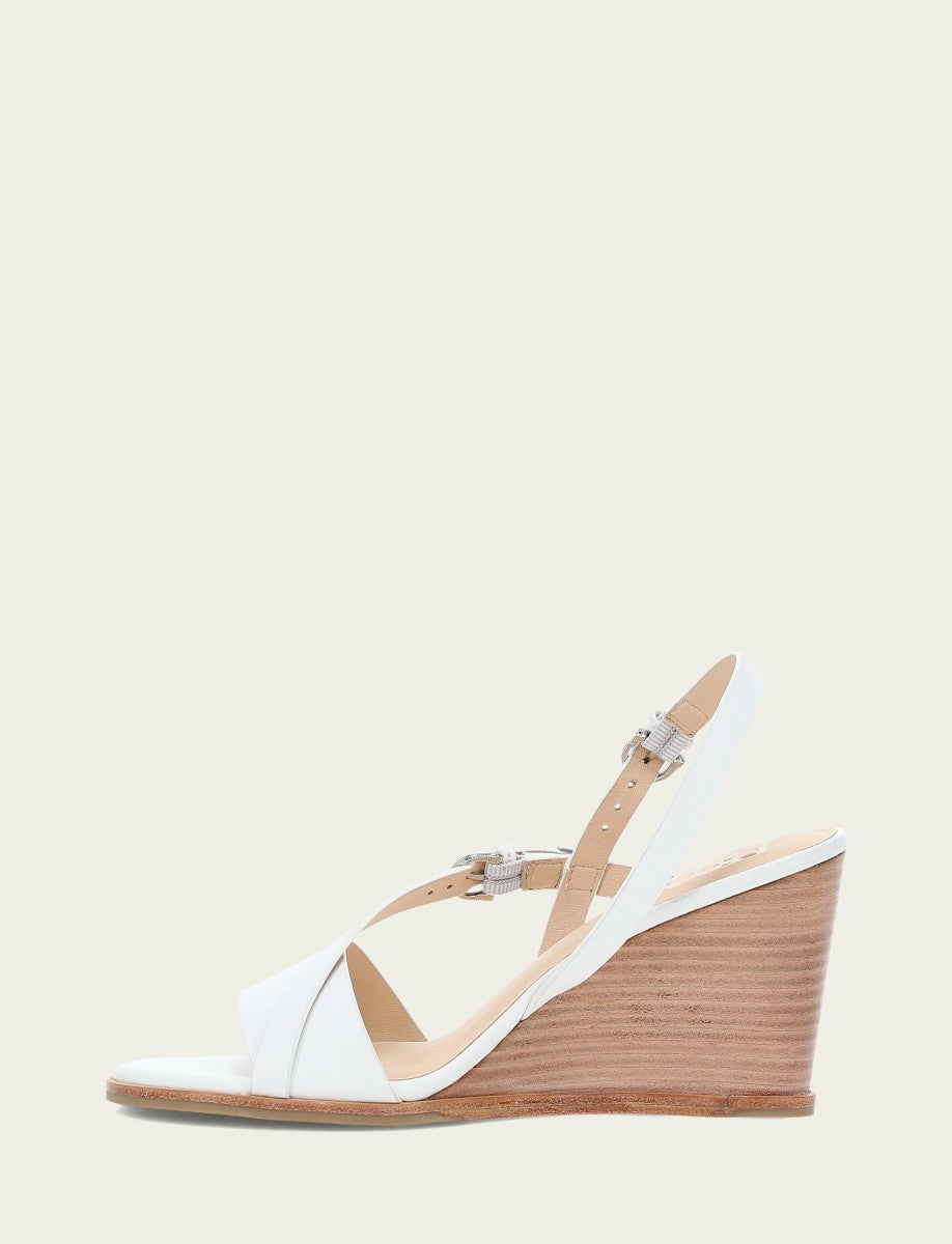 FRYE Women's White Rachel Buckle Sandals