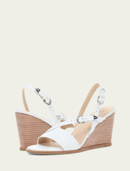 FRYE Women's White Rachel Buckle Sandals