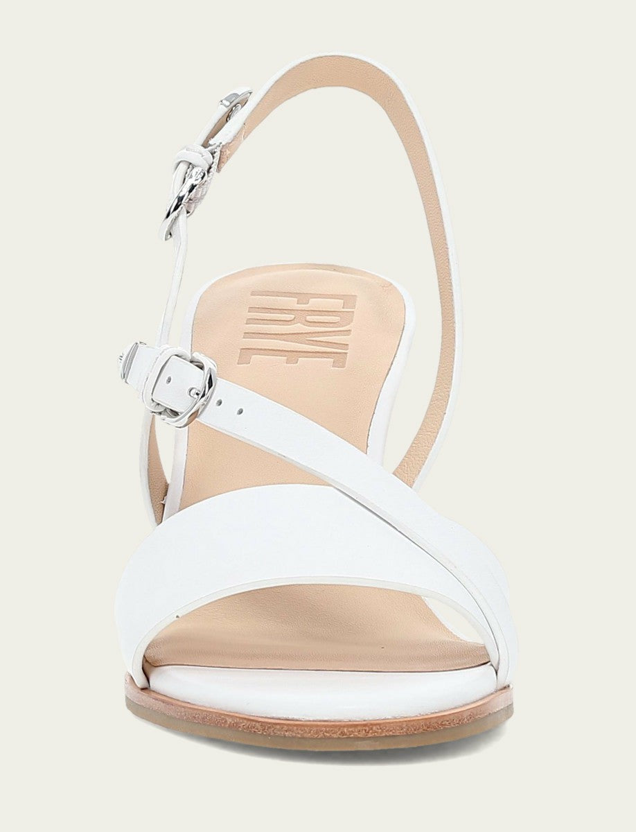 FRYE Women's White Rachel Buckle Sandals
