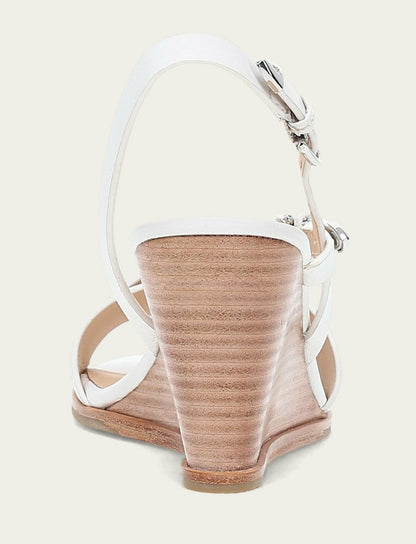 FRYE Women's White Rachel Buckle Sandals
