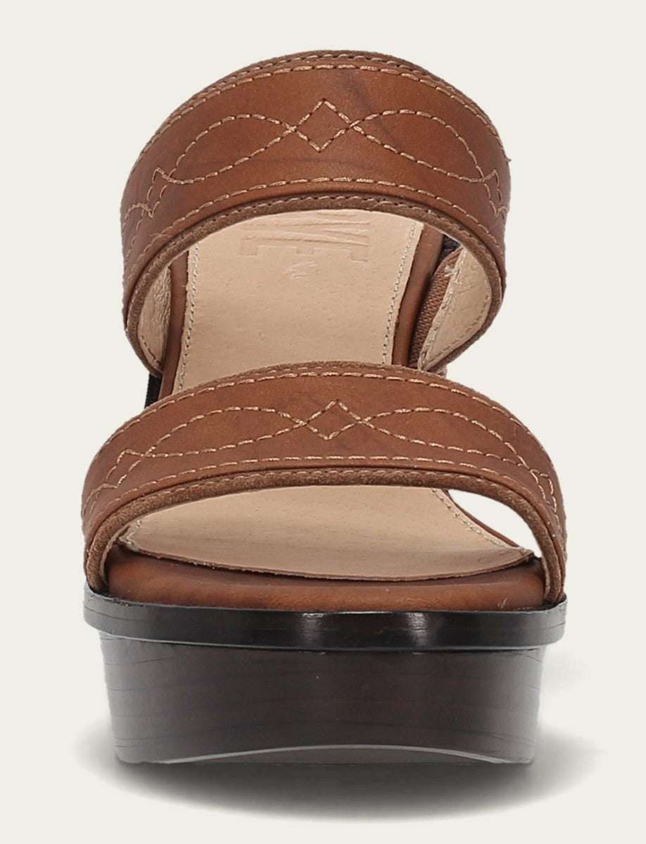 FRYE Women's Saddle Pipa Woodstock 2 Band Platform Sandals