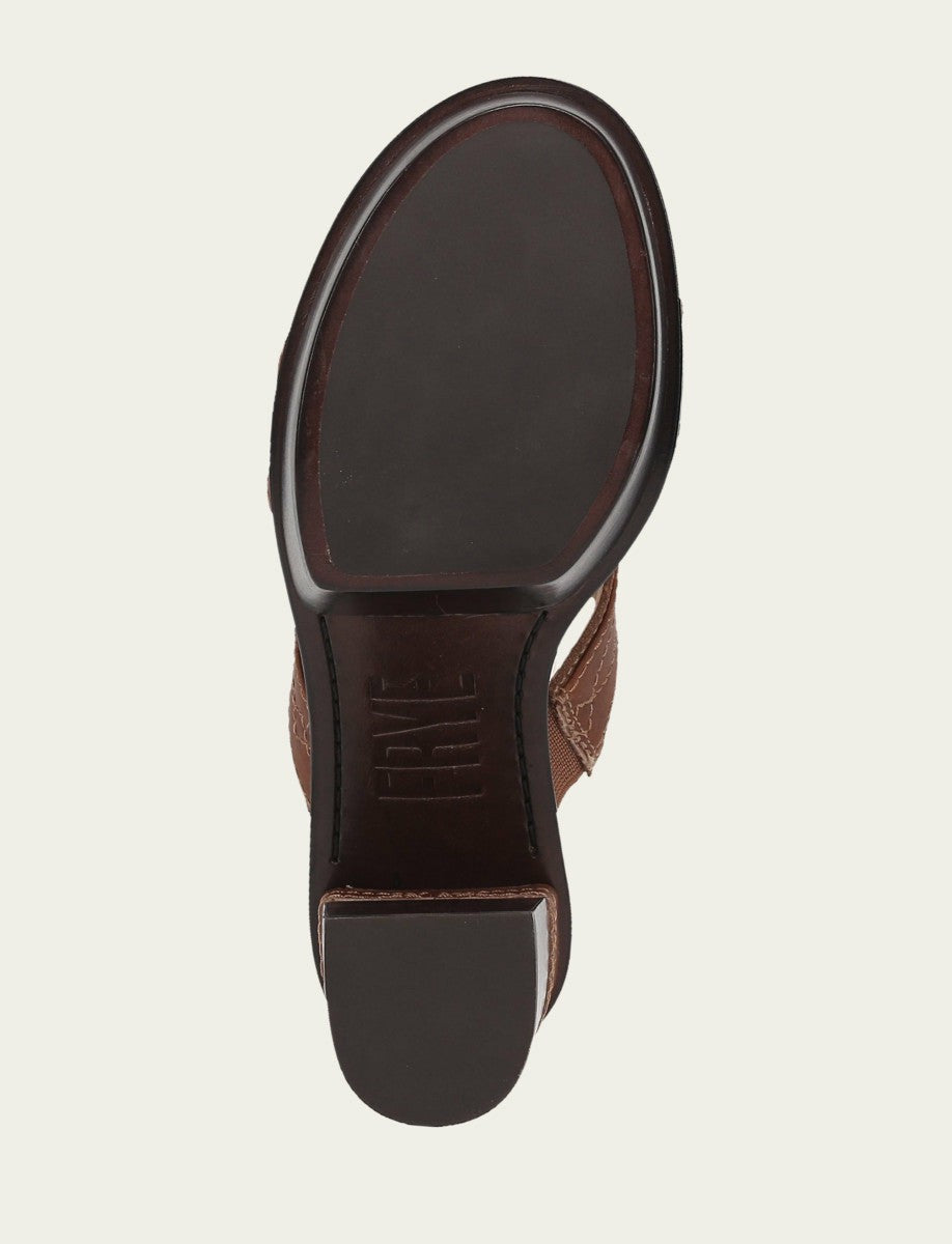 FRYE Women's Saddle Pipa Woodstock 2 Band Platform Sandals