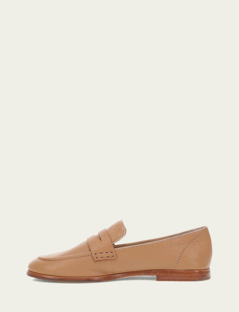 FRYE Women’s Tan Faith Leather Loafers