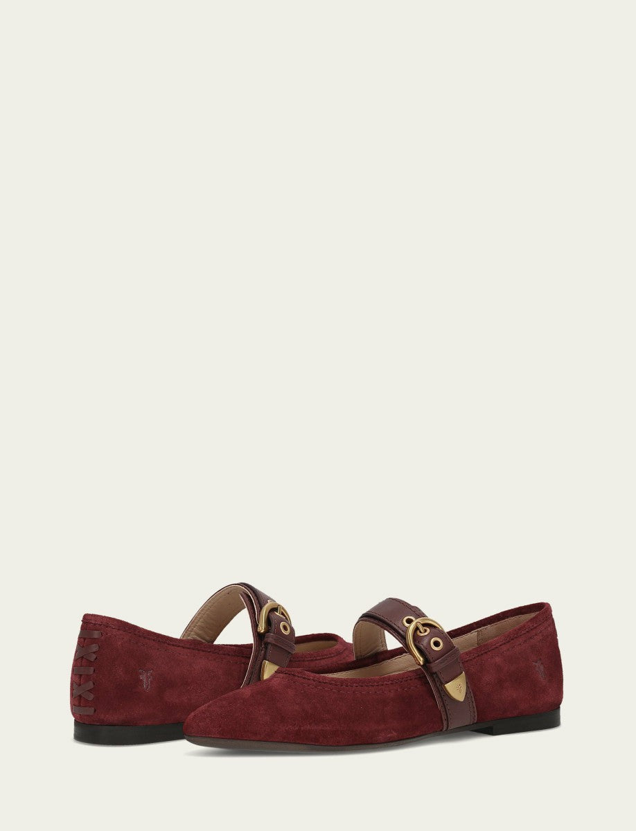 FRYE Women's Garnet Heather Buckle Mary Jane Flat