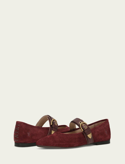 FRYE Women's Garnet Heather Buckle Mary Jane Flat