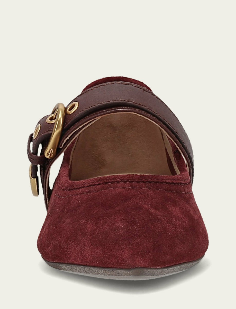 FRYE Women's Garnet Heather Buckle Mary Jane Flat