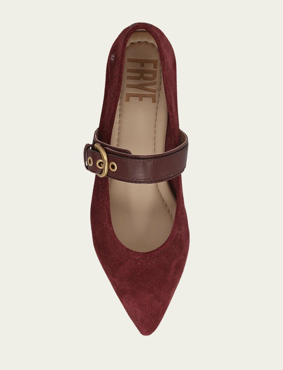 FRYE Women's Garnet Heather Buckle Mary Jane Flat