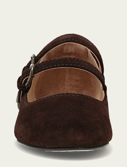 FRYE Women's Chocolate Carson Multi Mary Jane Flat
