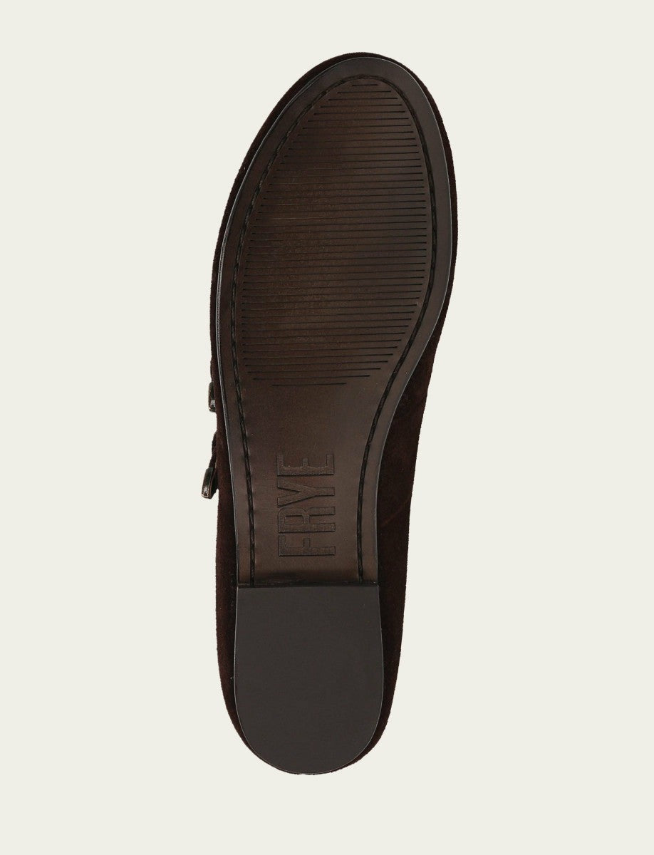 FRYE Women's Chocolate Carson Multi Mary Jane Flat