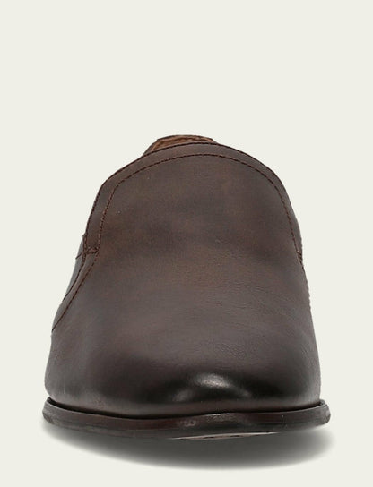 FRYE Women's Dark Brown Faith Slip On Loafer