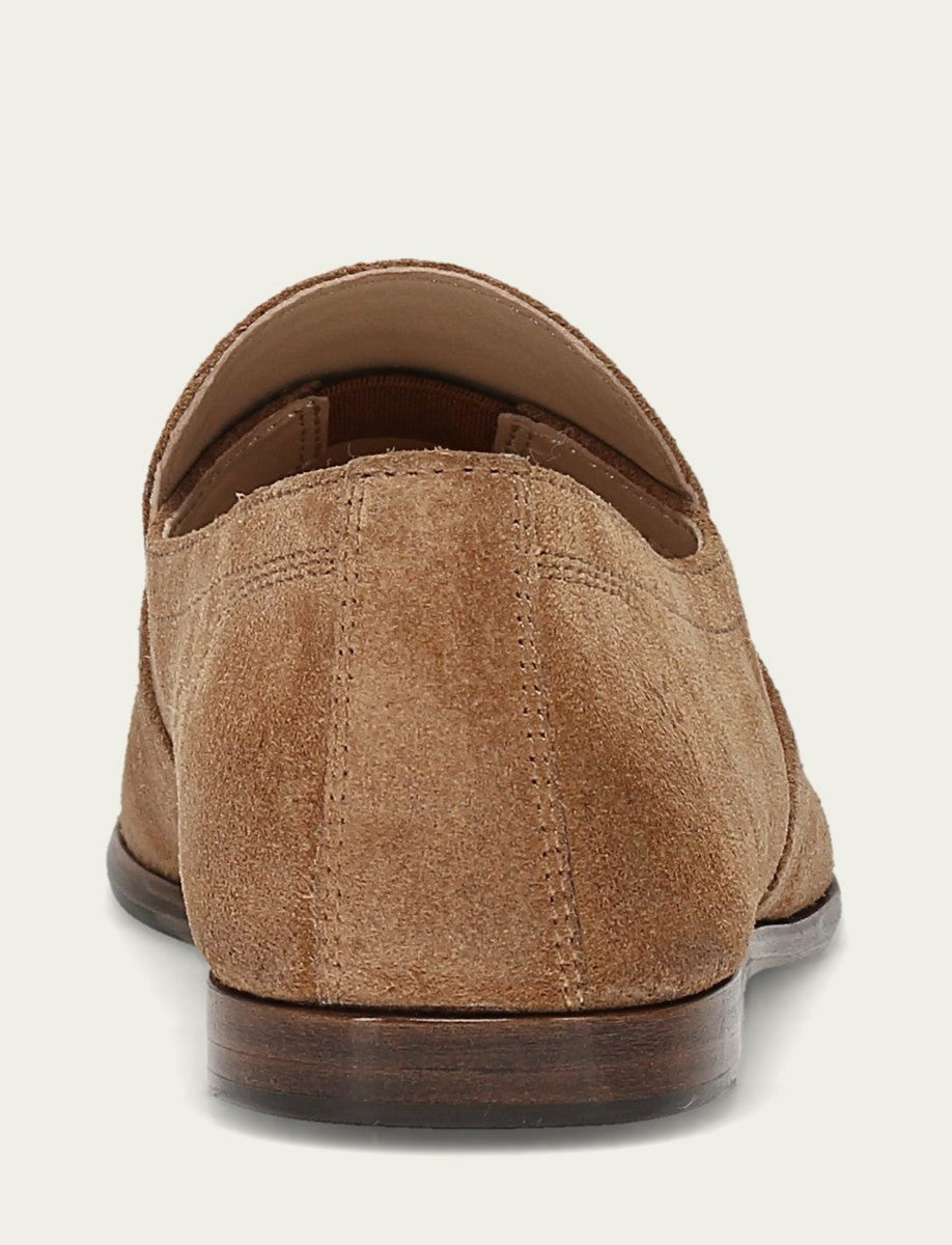 FRYE Women's Almond Suede Faith Slip On Loafer