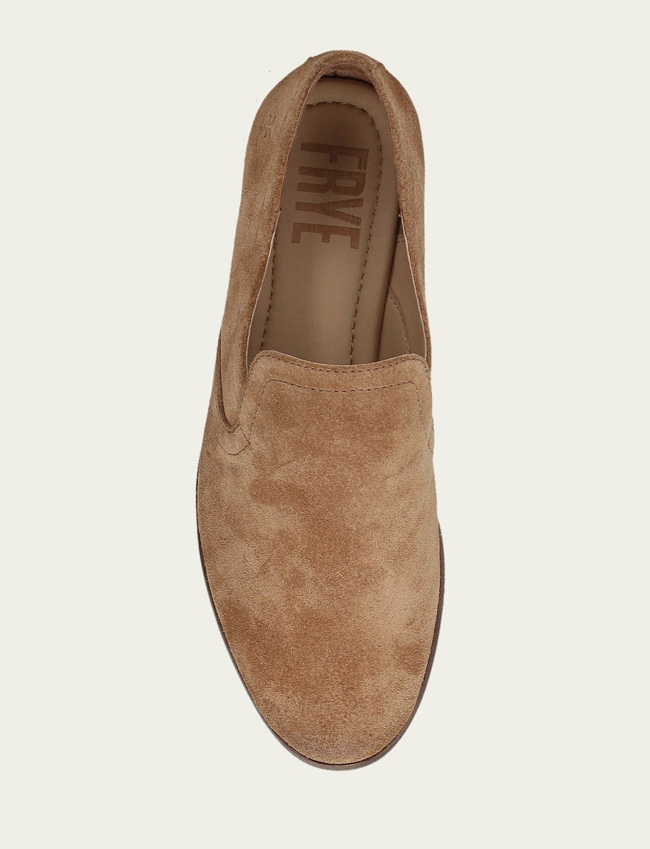 FRYE Women's Almond Suede Faith Slip On Loafer