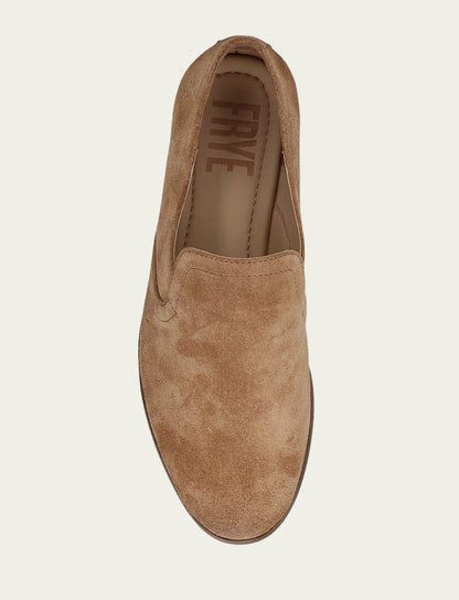 FRYE Women's Almond Suede Faith Slip On Loafer