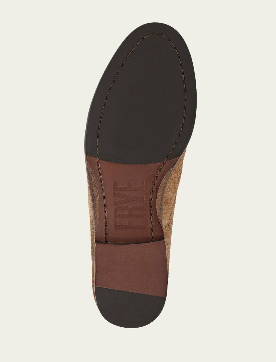 FRYE Women's Almond Suede Faith Slip On Loafer
