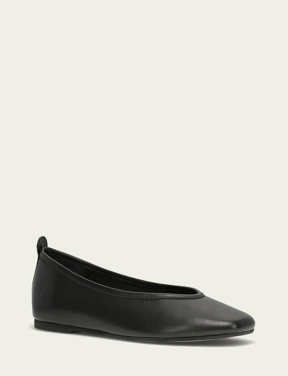 FRYE Women’s Black Hayley Leather Ballet Flats