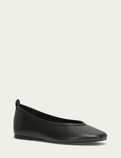 FRYE Women’s Black Hayley Leather Ballet Flats