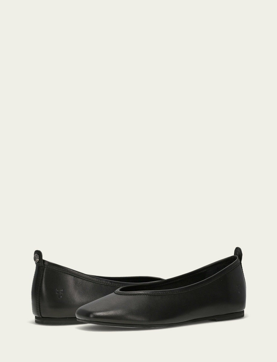 FRYE Women’s Black Hayley Leather Ballet Flats