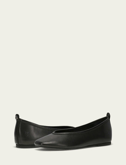 FRYE Women’s Black Hayley Leather Ballet Flats
