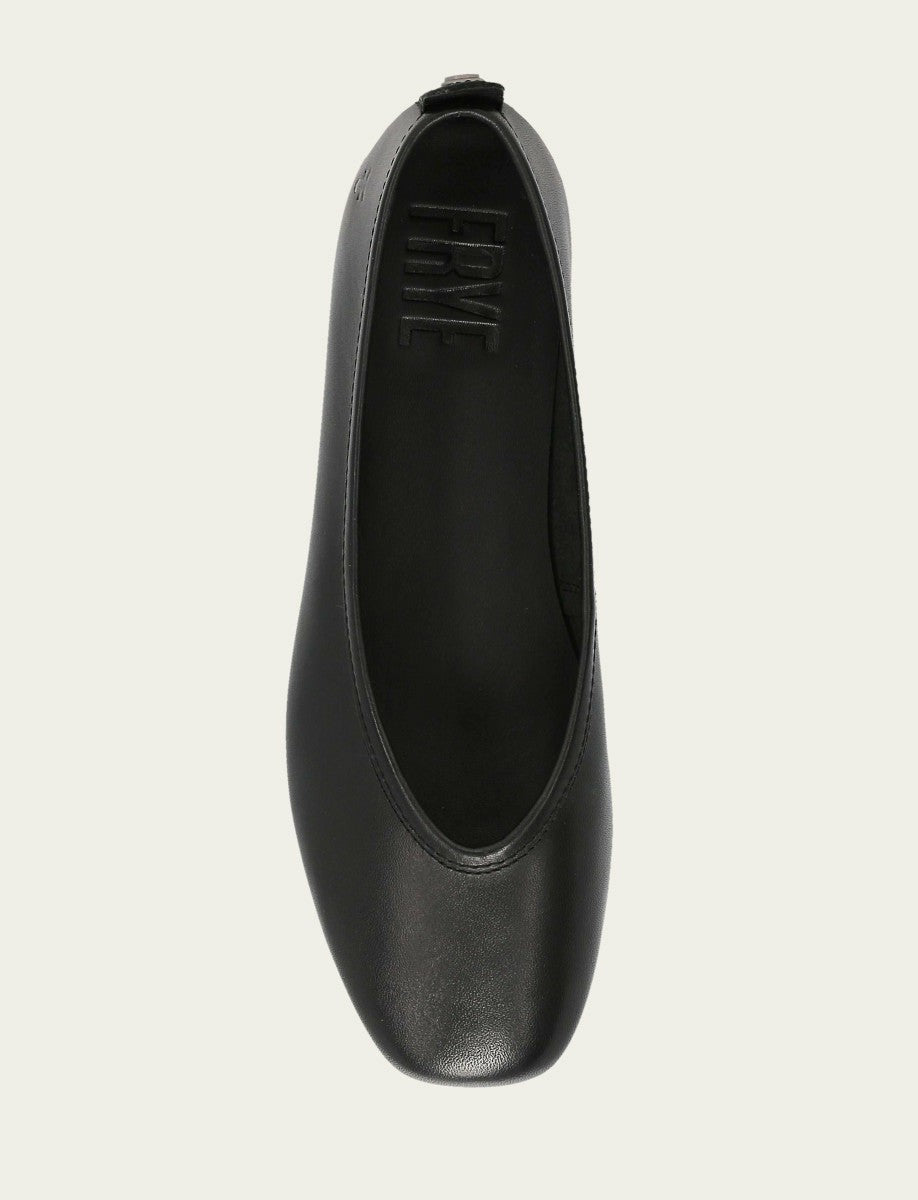 FRYE Women’s Black Hayley Leather Ballet Flats