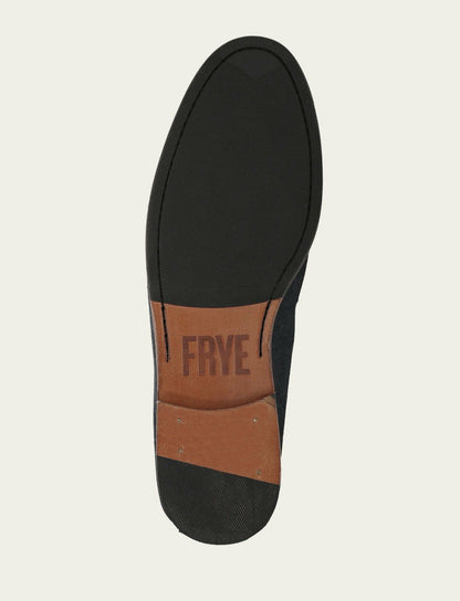 FRYE Men’s Midnight Blue Suede Graham Penny Casual Leather Shoes