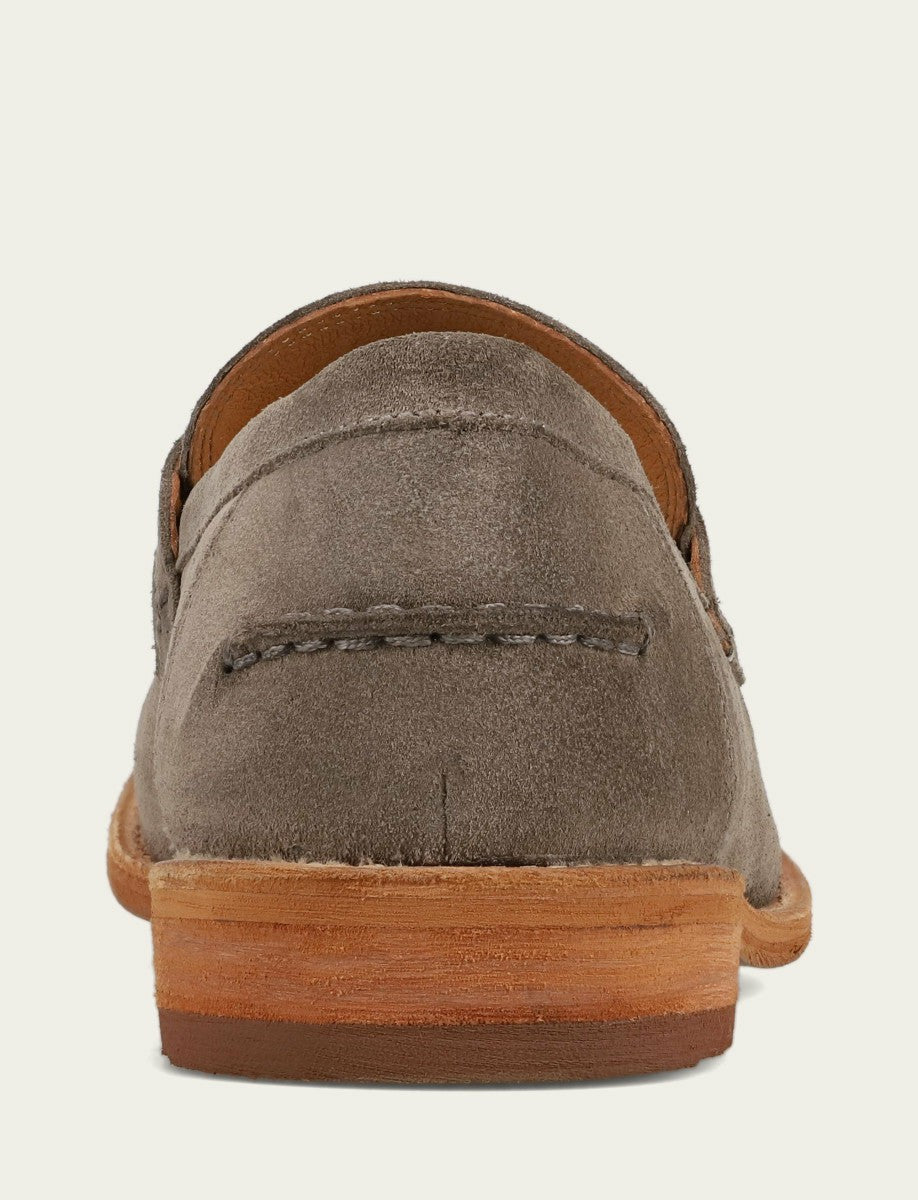 FRYE Men’s Steel Suede Tyler Flex Penny Casual Leather Shoes