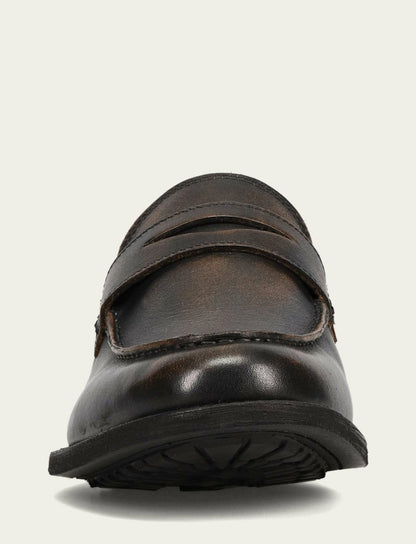 FRYE Men's Brown Brush Off Tyler Flex Penny Loafer
