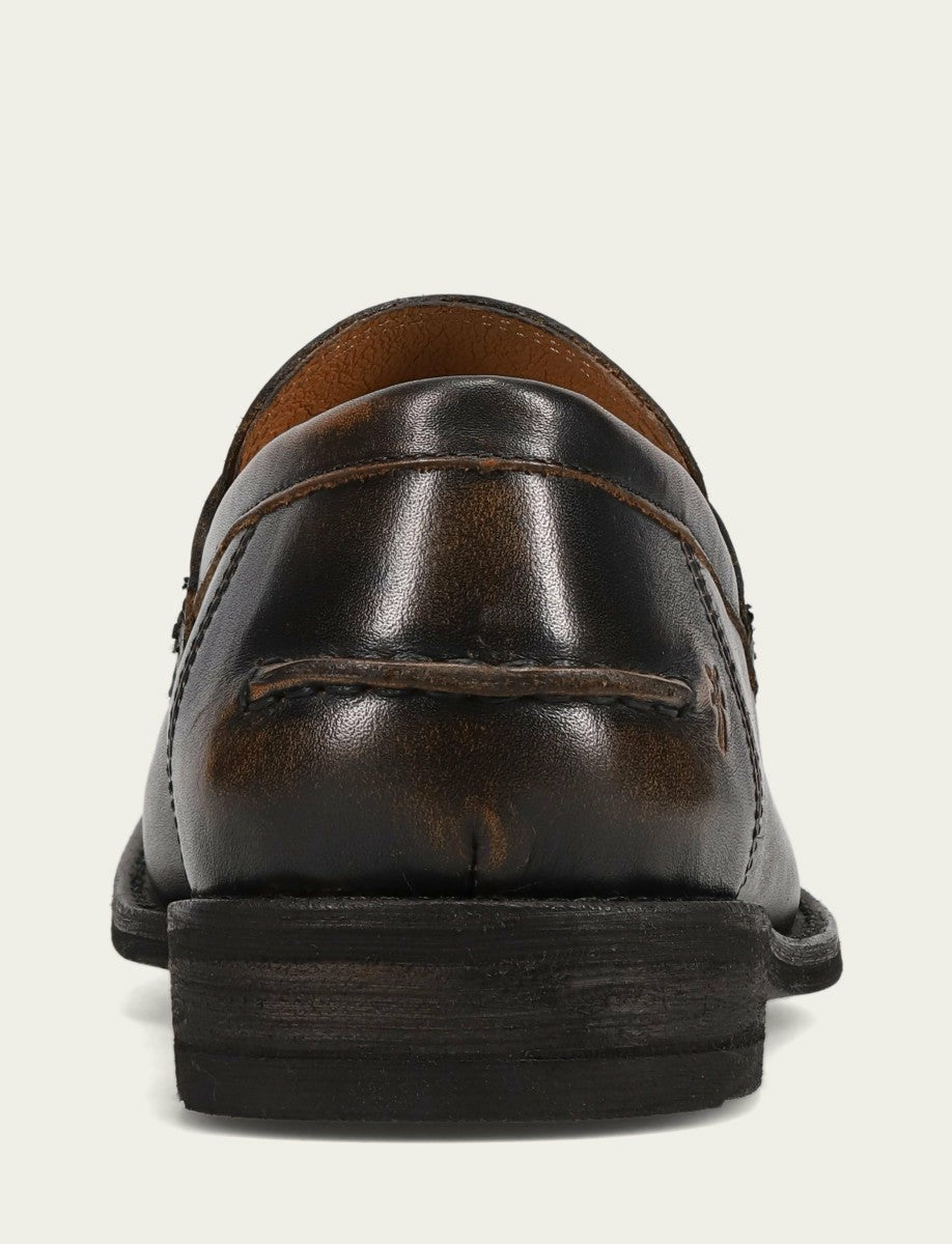 FRYE Men's Brown Brush Off Tyler Flex Penny Loafer