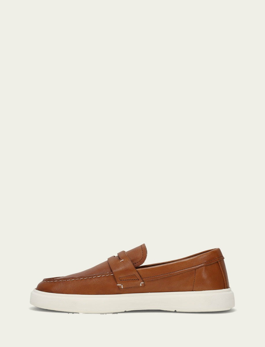 FRYE Men’s Caramel Beau Penny Leather Sneakers