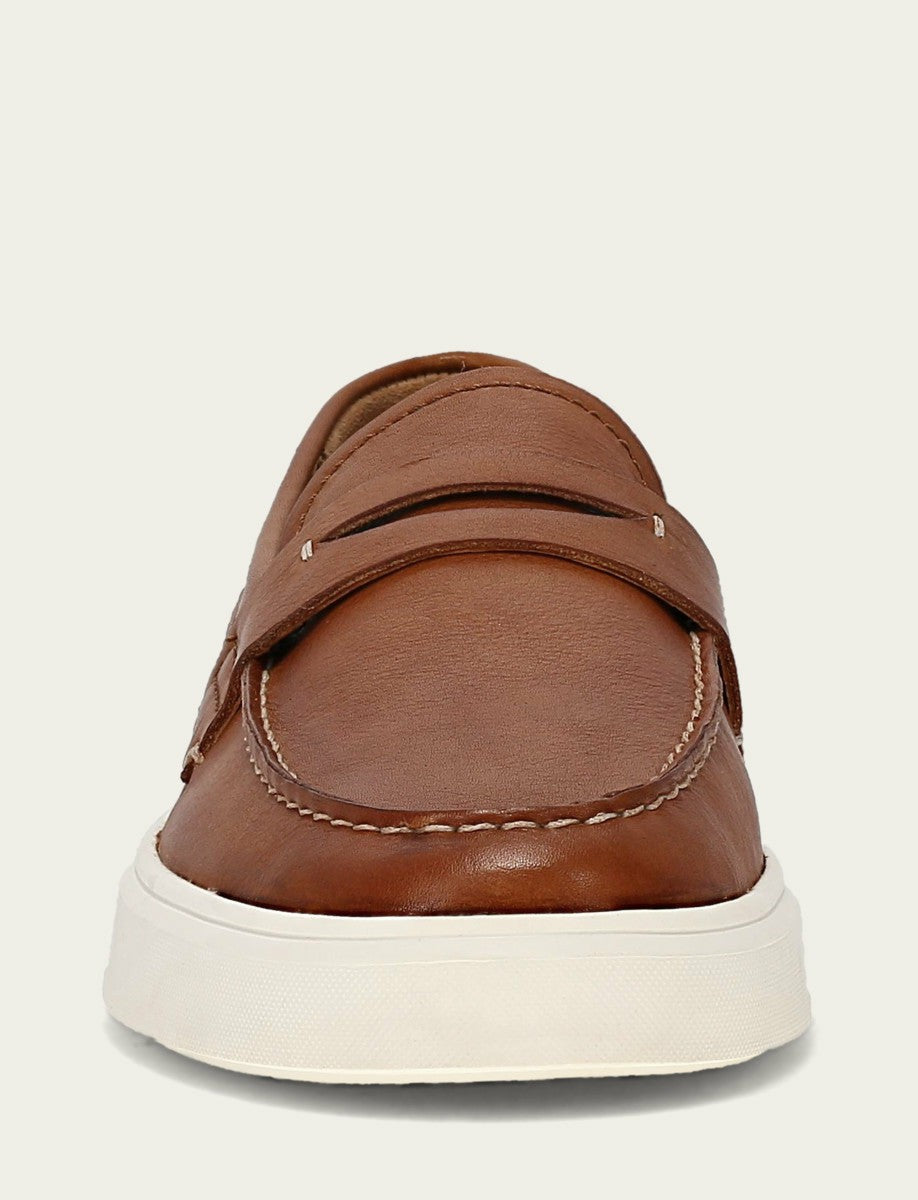 FRYE Men’s Caramel Beau Penny Leather Sneakers