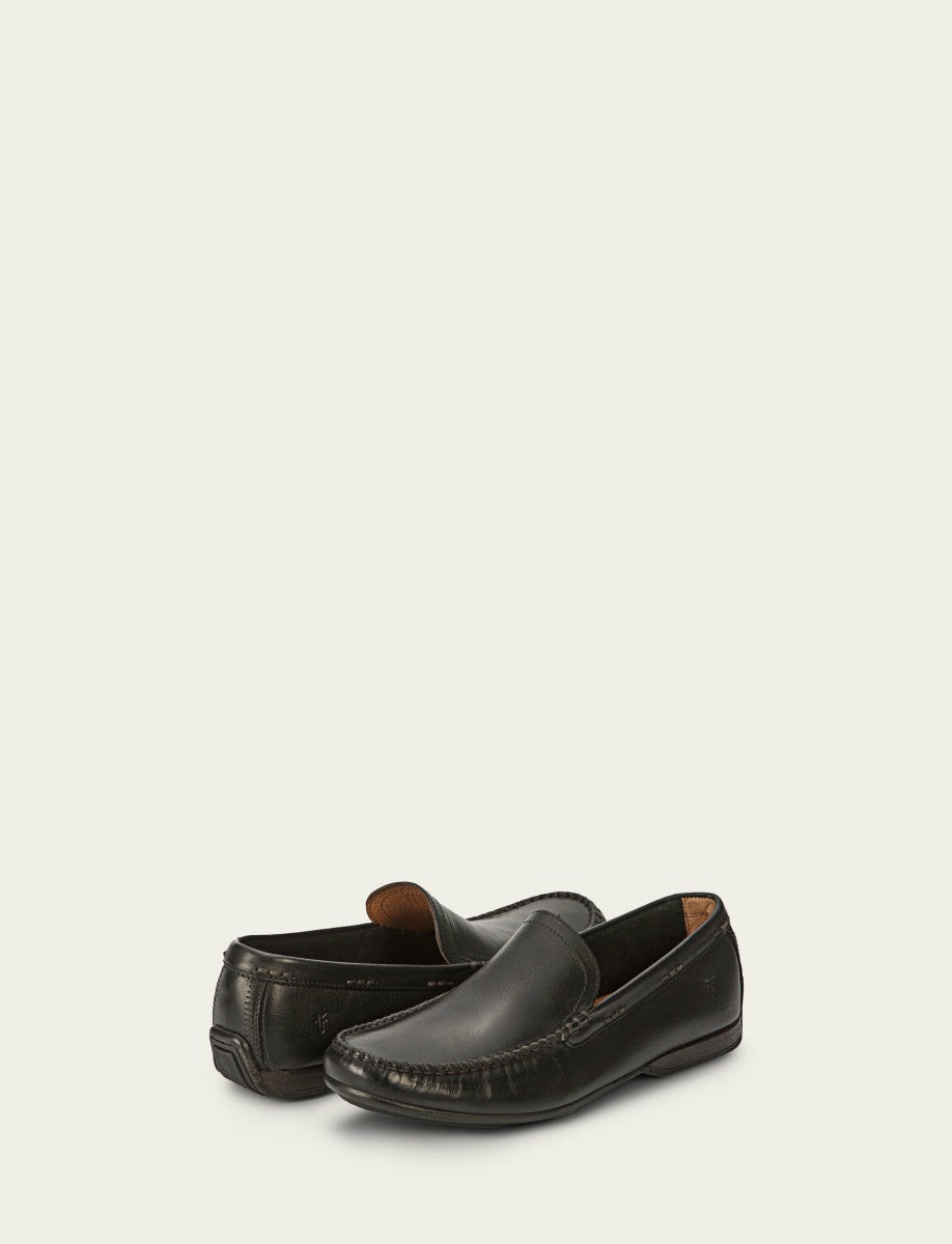 FRYE Men's Black Lewis Venetian Loafers