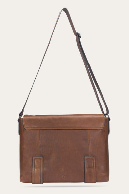 FRYE Men's Cognac Logan Messenger Bag