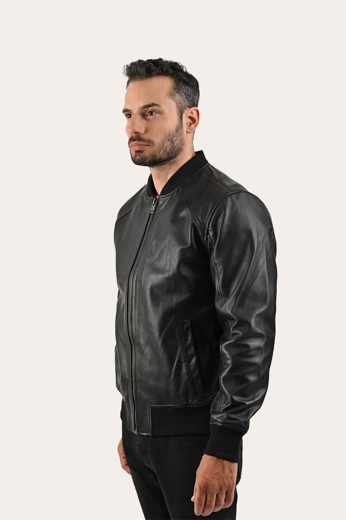 FRYE Men's Black Nashville Leather Jacket