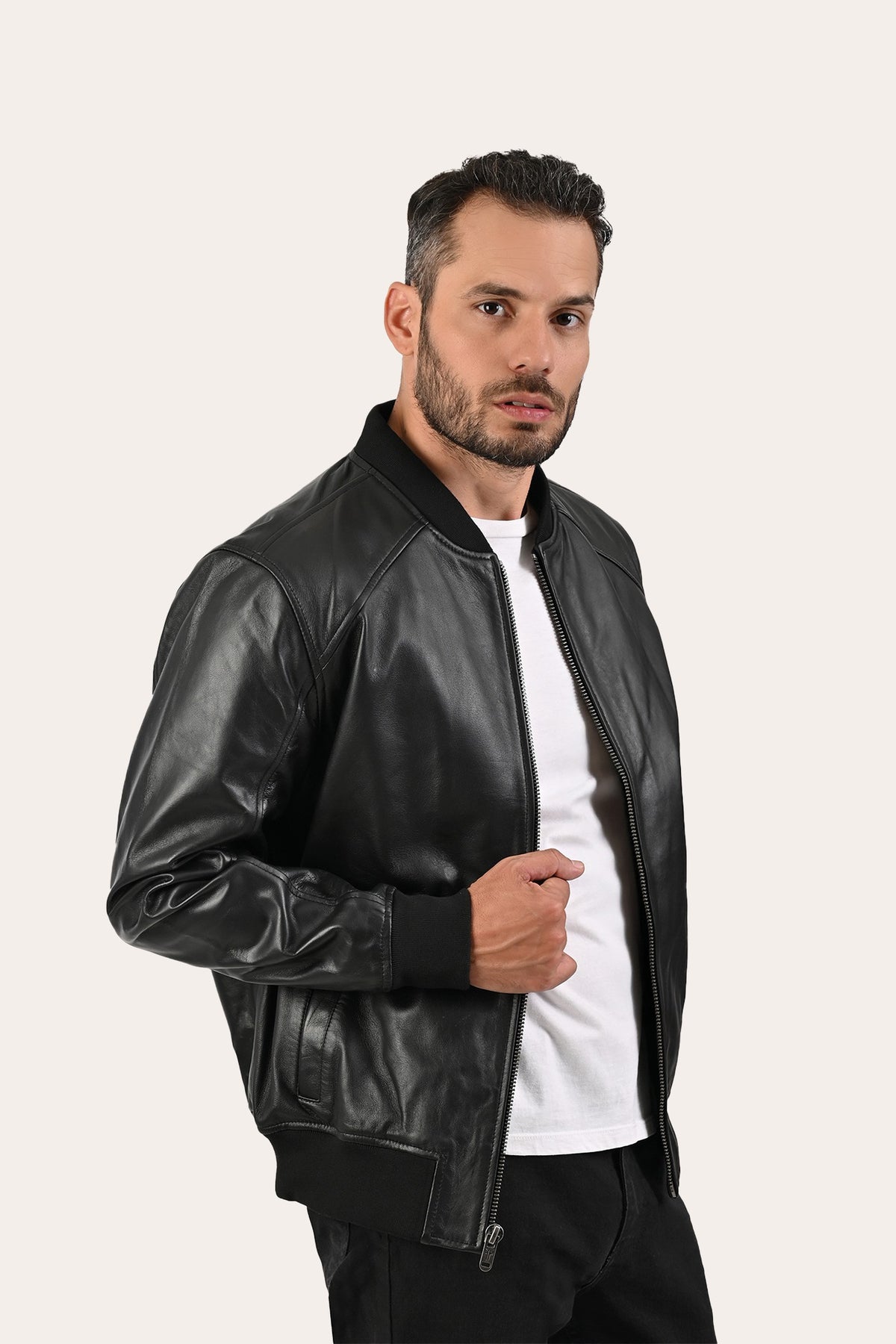 FRYE Men's Black Nashville Leather Jacket