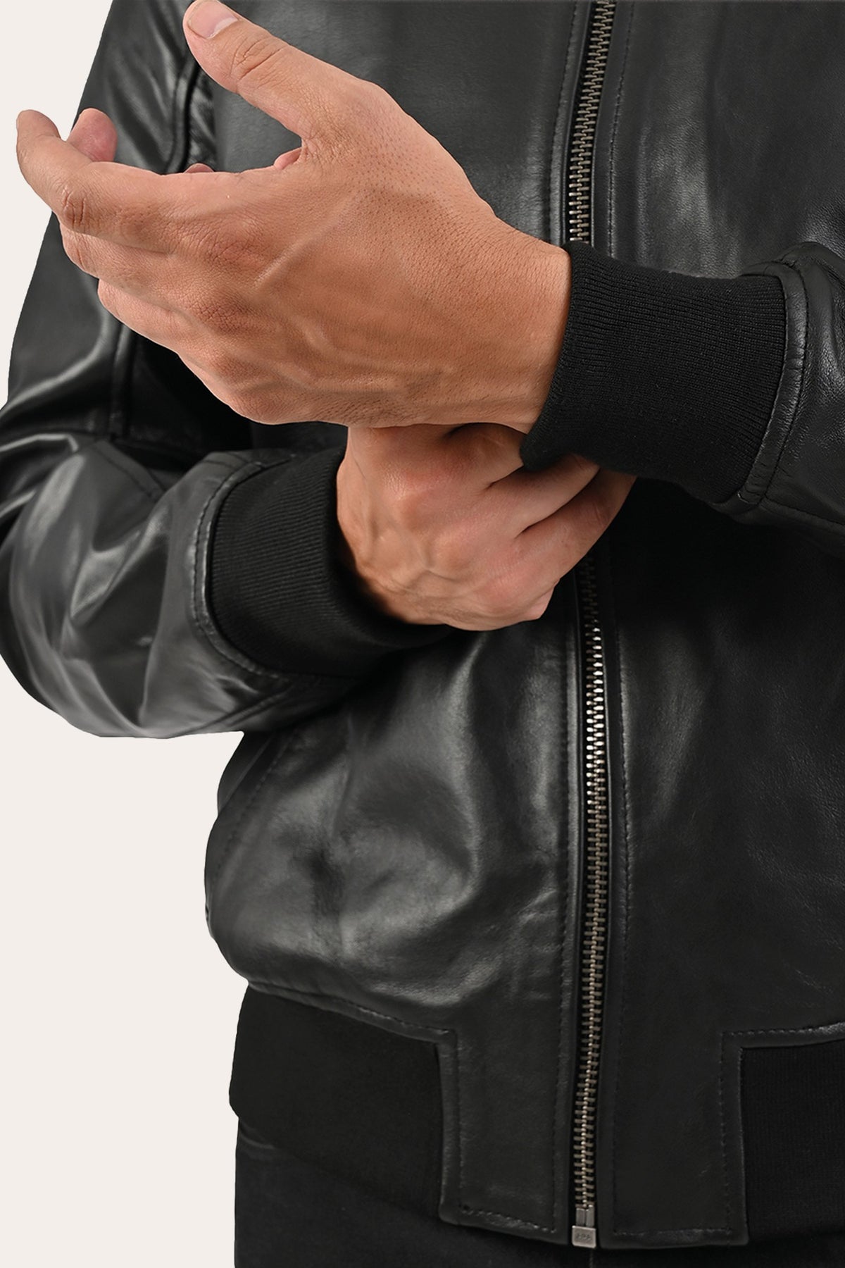FRYE Men's Black Nashville Leather Jacket