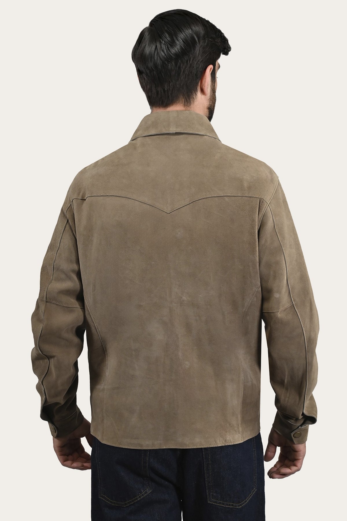 FRYE Men’s Taupe Judd Suede Shacket