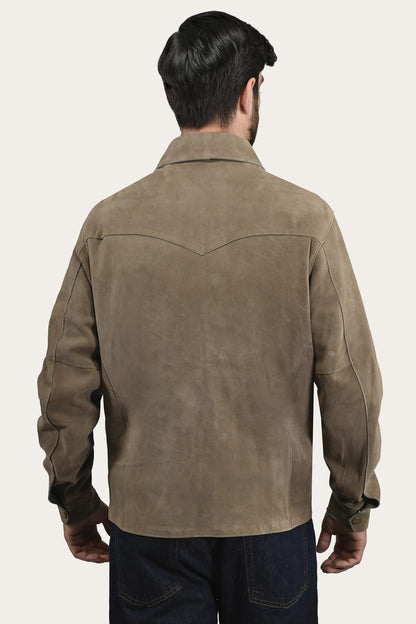 FRYE Men’s Taupe Judd Suede Shacket